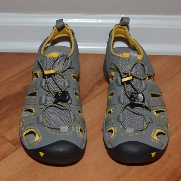 Keen Turia Sport Women's Gray/Yellow Waterproof Leather Water sandals 10.5 - Picture 2 of 8